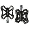 ThinkTop Bicycle Aluminum for Road and Mountain Black 3-Bearing Pedals, 9/16" Axle, Ultra-Lightweight Alloy, High-Strength Lubricant, Bikes, MTBs,