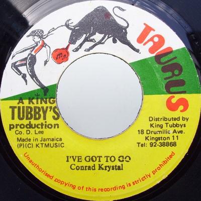 7-дюймовая пластинка CONRAD CRYSTAL Ive Got To Go NONE Taurus 1988 Ямайка Регги Ска Даб Б/у