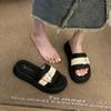 Fashion Shoes for Women Open Toe Sandals Color Spelling Slides Platform Flat Thick Roman Woman Slippers H Sandal New Style On Promotion