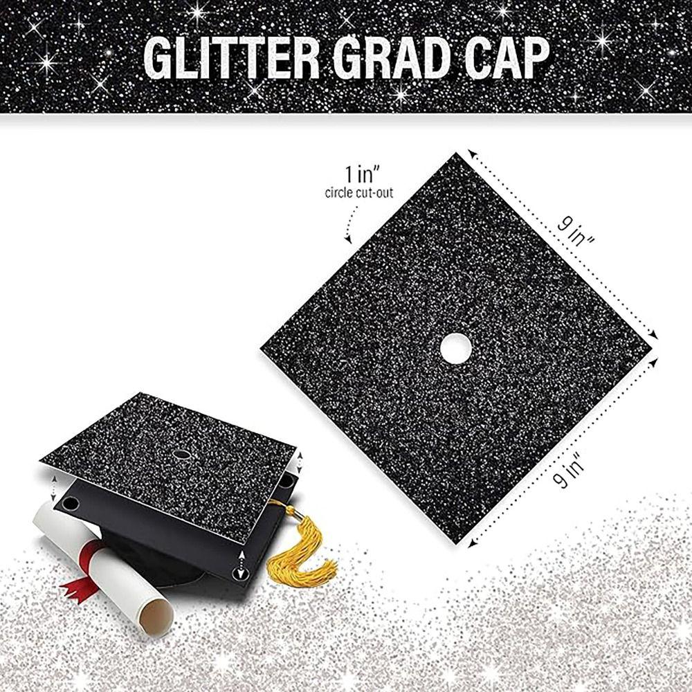 Degree Ceremony Graduation Hat Decoration Stickers Graduation Cap Topper Glitter Grad Cap
