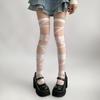 Lolita JK Style High Tube Long Socks Nylon Above Knee Stocking Transparent Stripe Stockings  Summer