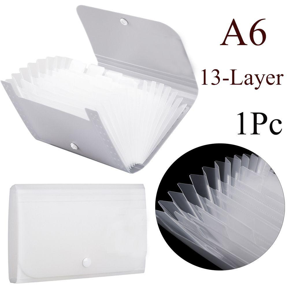 Storage Pockets Paper Organizer File Classify Filing Box Self Standing Briefcase Document Holder
