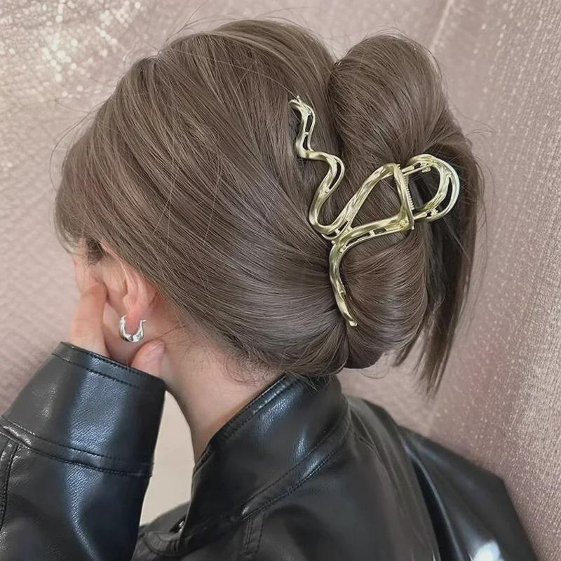 Металлическая полая заколка для волос в форме бабочки - модный аксессуар для хвоста Y2K