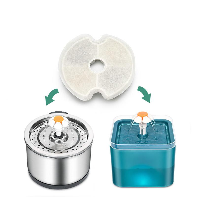 Сменный фильтр с активированным углем для кошачьего питьевого фонтанчика, круглый фильтр для дозатора воды для домашних животных