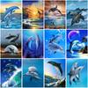 DIY 5D алмазная живопись полная круглая дрель Дельфин Алмазная вышивка крестиком животные смола ручная работа хобби подарок домашний декор