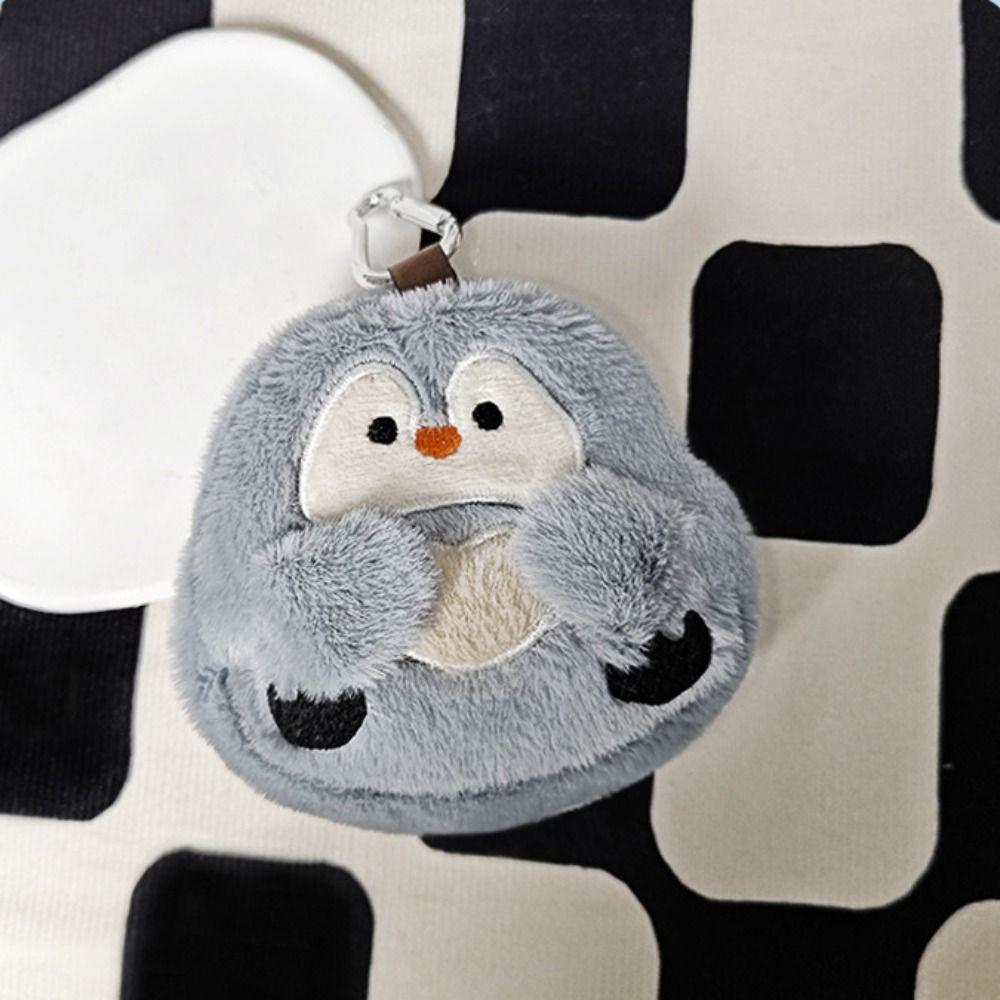 Кошелек для монет в виде пингвина на молнии, сумка для хранения мелких предметов, плюшевый кошелек со шнурком для девочек