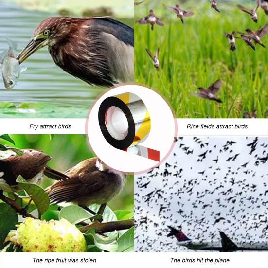 10 шт. 50 м лента отпугивающая птиц светоотражающая лента для отпугивания гусей, голубей, уток, дятла, двусторонняя лента для вспышки птиц