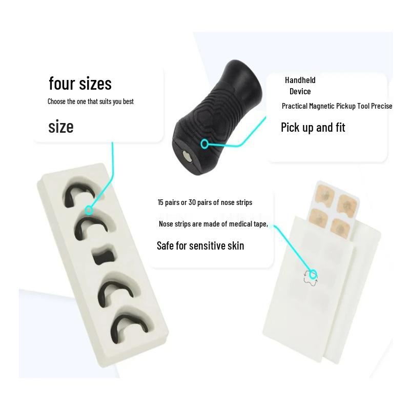 Магнитные назальные полоски и зажимы для носа для улучшения дыхания