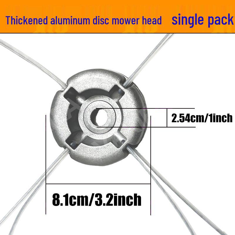 Durable Aluminum Lawn Mower Trimmer Head - No Rope Replacement Needed