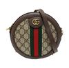 [Б/У] Мини-сумка Gucci Ophidia GG круглая 'Бежевая' - Очень хорошее состояние #1XEQAX1
