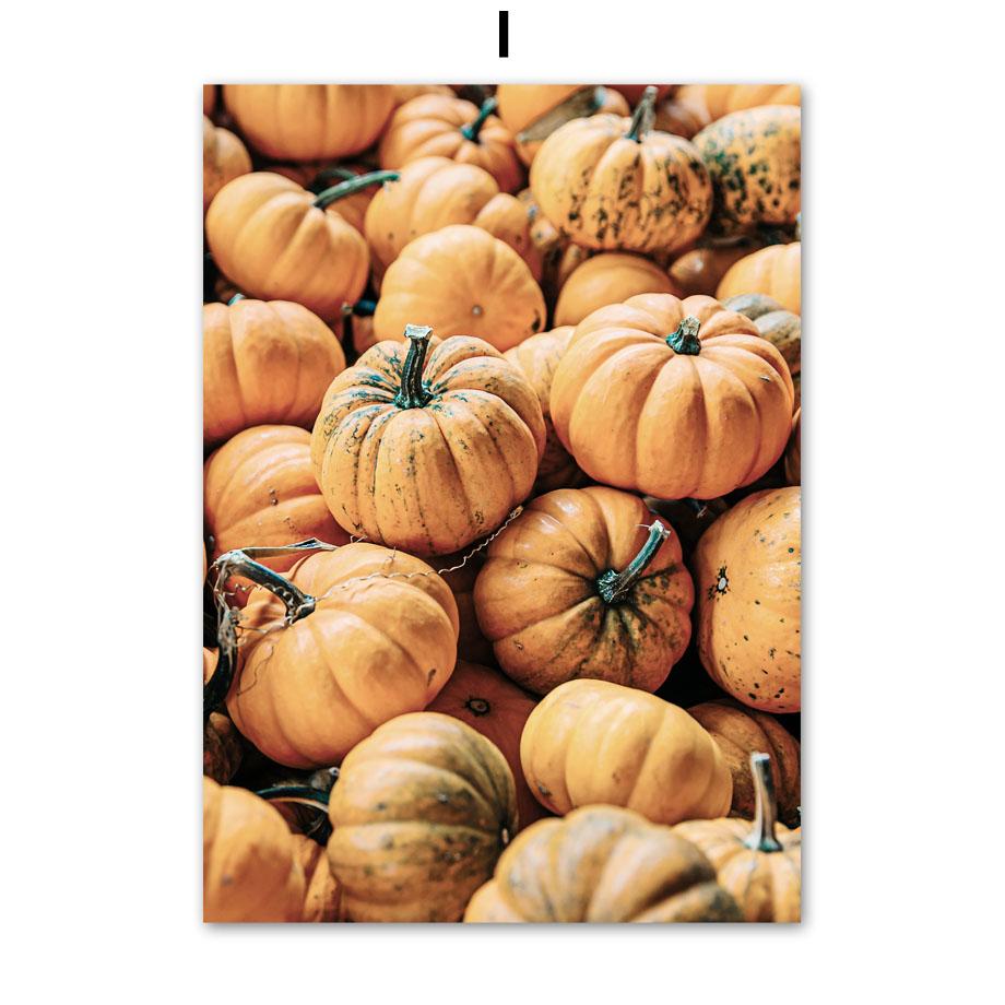 Осенние полевые постеры с бабочкой и тыквой, настенная живопись на холсте, постеры на скандинавскую тему и принты, фотографии для гостиной, домашний декор
