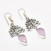 Ювелирные серьги ручной работы с розовым халцедоном, посеребренные 925 пробы, 1,89 дюйма
