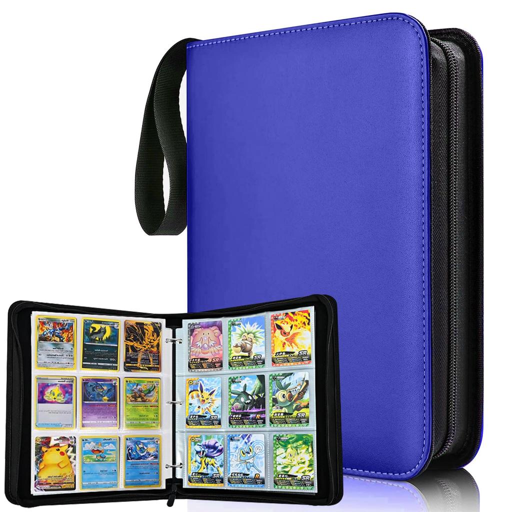 Картотека для коллекционных карточек, 9 карманов, вмещает 720 карт, водонепроницаемая и переплетная папка с ПВХ-обложкой, переносная карточная папка на молнии для хранения других игр