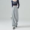 Sweatpants Women's Autumn New Khaki Casual Pants Straight Loose Large Size Thin Wide-leg Pants