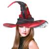 1PC Creative Carnival Costume Accessories Cosplay Black Tulle Halloween Witch Hat Feather Fashion