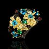 European and American Fashion Trendy Colorful Flowers Angel Two-color Hot Womens Ring