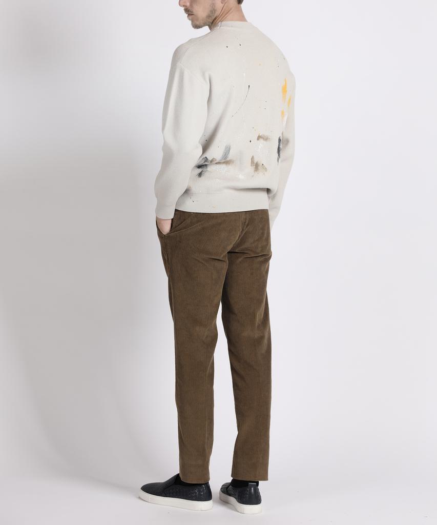 PANICALE Brown Slim Fit Corduroy Pants
