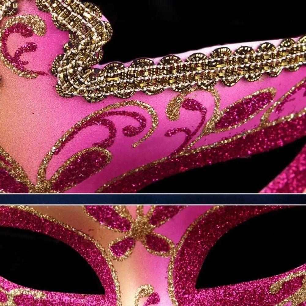 Half Face Mask Halloween Masks Plastic Venice Mask Creative Glitter Mask Prom Party Supplies