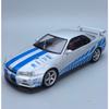 Big Size 1/18 Scale Nissan GT-R R34 Skyline Alloy Car Model Diecast Toy Car for Boys JDM Racing Car Toy Gift Collectible Hobby