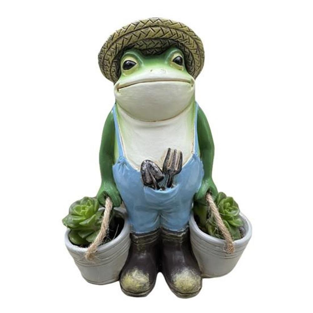 Статуя лягушки Яркий внешний вид Устойчивость к атмосферным воздействиям Изысканное качество изготовления Лягушачий двор Художественная скульптура из смолы для украшения газона