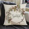 Fall Decor Pillow Cover Soft Wear Resistant Non-Fading Square Thanksgiving Pumpkin Farmhouse Pillowcase Cushion Cover