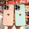 Подходит для 16 Apple 17promax гальванический боковой чехол-сердечко 15promax чехол для мобильного телефона XR гарантия 14pro чехол XS