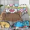 Character B-Bugcat Capoo Throw Soft Warm Flannel Fleece Throw Blanket, Cozy Plush for Sofa Bed & All Seasons