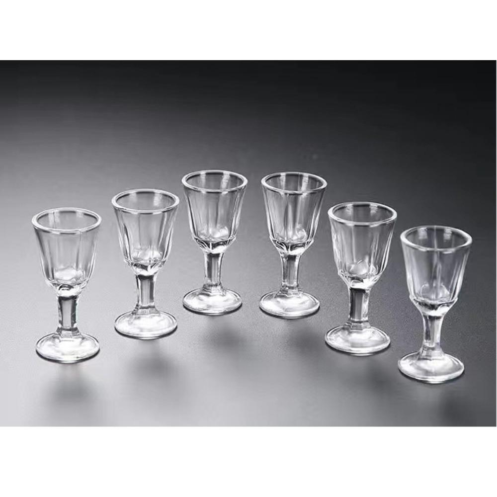 6pcs/set Whisky Glass Cup Liquor Wedding Party  Mini 0.4Oz 10 Ml Clear Tequila  Whiskey Cordial Wine Shot Glasses Wine Glass