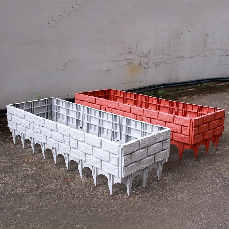 Thickened Plastic Imitation Brick Garden Fence for Courtyard and Vegetable Gardens
