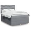 VidaXL Slat Bed Base with Mattress Light Grey 140x190cm Fabric 3292058