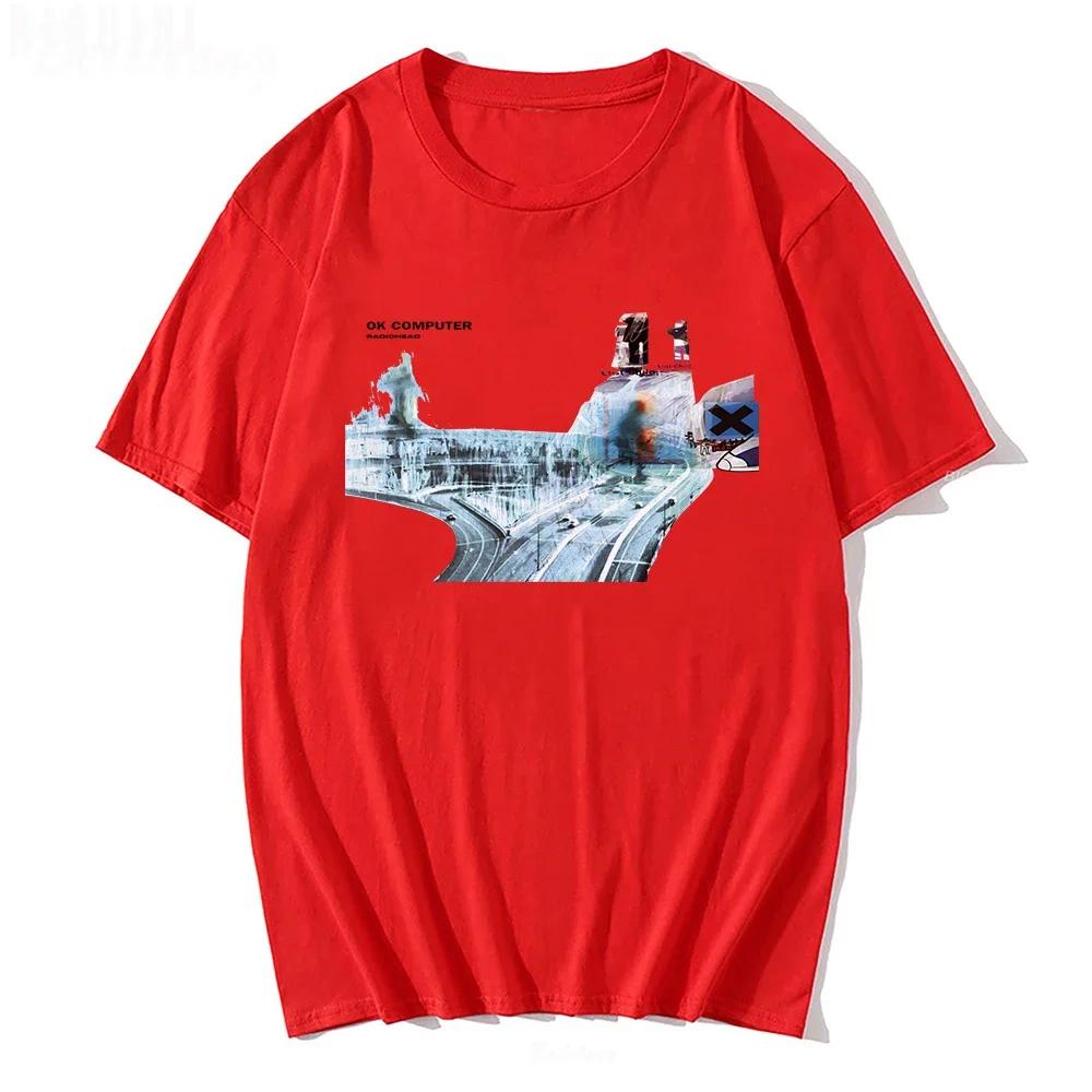 Radiohead T Shirt 2022 Unisex Hip Hop T Shirt Band Rock Music 100 Cotton Album Tops Streetwear Tees Prints Unisexwounisex Clothing