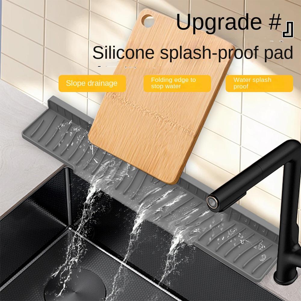 Silicone Sink Splash Guard 45cm Lengthen Soap Rack New Kitchen Sink Holder  for Bathroom