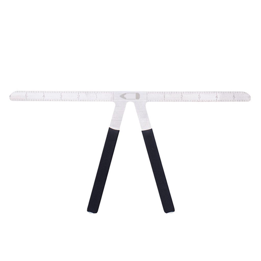 Stainless Steel Eyebrow Positioning Ruler Eyebrow Golden Ratio Caliper 3-Point Positioning Ruler Microblading Brow Guide Measuring Tool