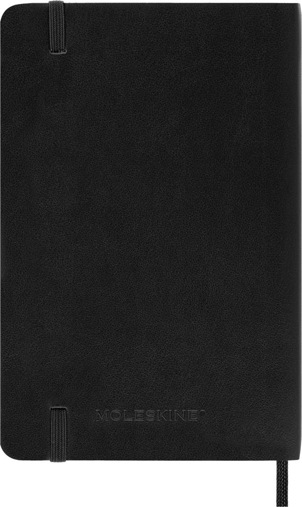 Moleskine 2026 January Weekly Pocket Size x Soft DSB12WH2Y26 Planner, Start, 12-Month Diary, Horizontal, (9cm 14cm), Cover, Black,