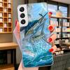 Offshore Angling Fishing Fish Rod Cover Phone Case For Samsung Galaxy S26 S25 Edge S24 Ultra S23 S22 Plus S21 S20 FE Soft Fundas