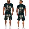 Classical Wolf 3D Print Tees/Sets Summer Men Women T-Shirt&Shorts Suit Personality Joggers Tracksuit Hip Hop Streetwear Clothing