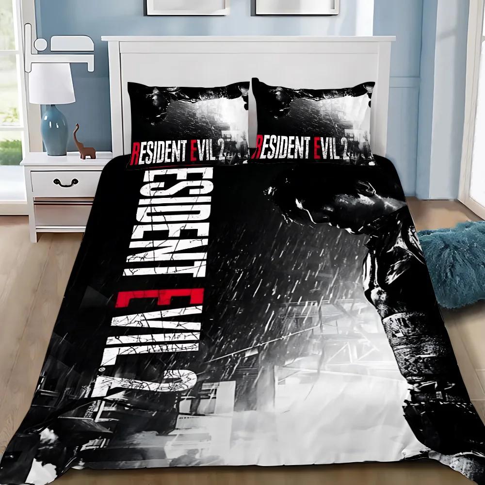 3D Печать Мягкое Пододеяльник Наволочка Resident Evil Комплект Постельного Белья Взрослые Люди Мальчик Девочка Украшение Спальни Детский Подарок Односпальный Двуспальный Большой