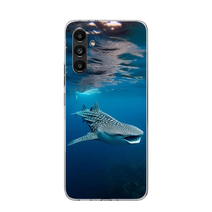 Чехол для телефона с китовой акулой для Samsung Galaxy A17 A16 A14 A15 A13 A57 A56 A54 A55 A53 A37 A36 A34 A35 A33 A26 A24 A25 A23 Gala