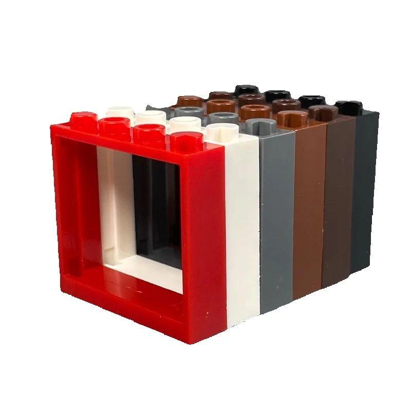 10pcs 60594 Window Frame 1x4x3 Building Blocks Moc Accessories Compatible with Construction Bricks DIY Children Toys