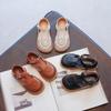 Girls' Sandals Summer Student Hollow Princess Shoes Children Closed Toe Roman Leather Shoes