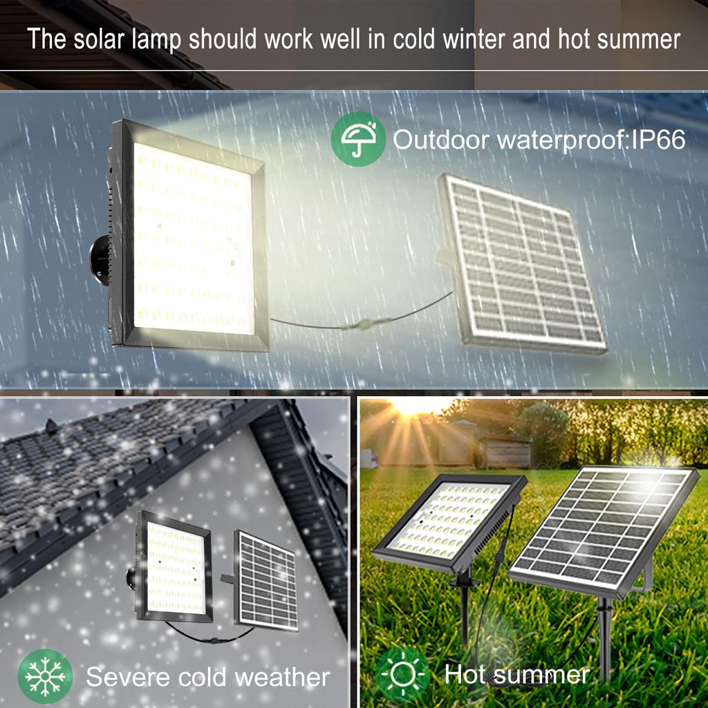 Настенный светильник на солнечной энергии, газонная лампа, внутренние и уличные солнечные настенные светильники, 124 светодиода * 2 с пультом дистанционного управления