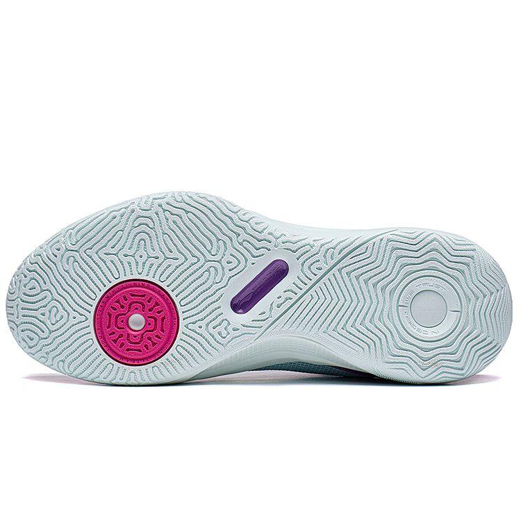 Li-Ning Sound Speed Team Fabric Synthetic Leather TPU Non-Slip Support Rebound Low-Top Basketball Shoes Men Sneakers Blue Purple ABPT023-3