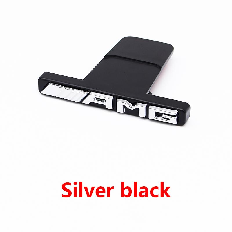 ILY2 3D ABS Matte Black Chrome Compact Front Grille Emblem Sticker For Mercedes Benz AMG W463 W464 W461 G63 G65 Badges Accessories