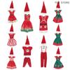 1Set Christmas Dress Outfit Dress Hats For 11 Inch 30cm Doll Fashion Clothes Doll Accessories