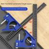 Strong Combination Square Tool Accuracy Multiple -Angles Rulers with Build -in Holes & Positioning Marks for Construction
