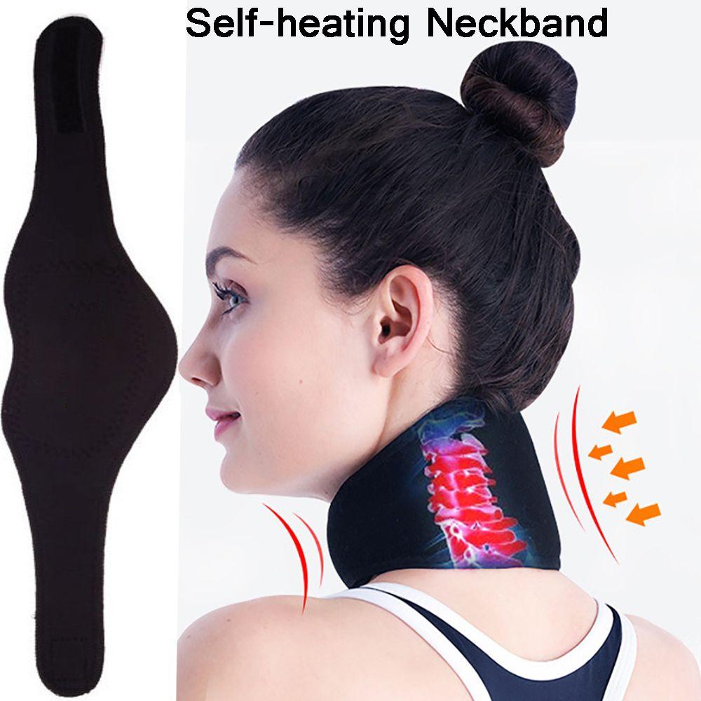 Far Infrared Tourmaline Massager Warmer Cervical Disc Therapy Neck Care Collar Neck Support Self-heating Pad Magnetic Neckband