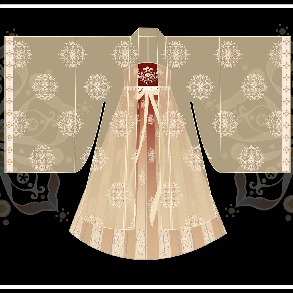 Chinese Tang Dynasty Style HE ZI Dress Hanfu Women's Suit Embroidered Daily Suit