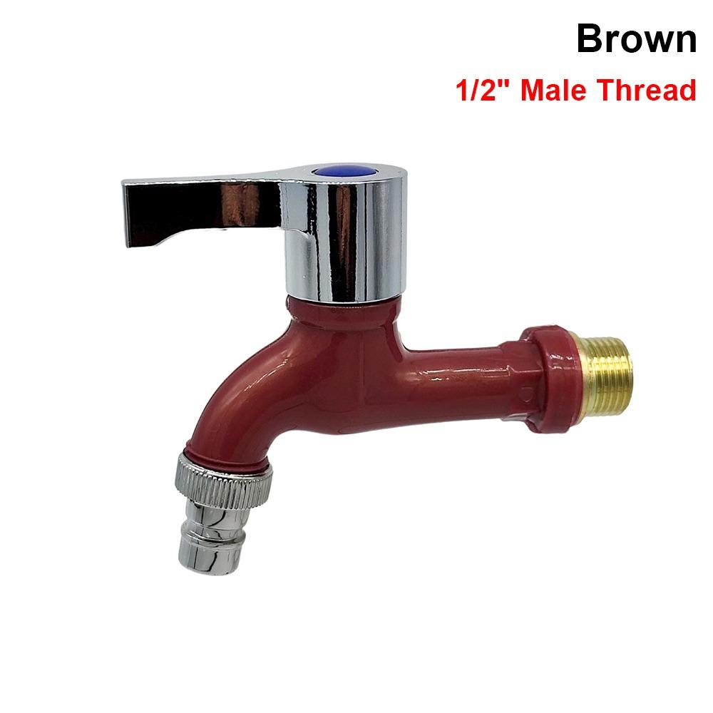 1Pcs 1/2" Male Washing Machine Faucet Wall Mounted Water Hose Quick Connector Garden Balcony