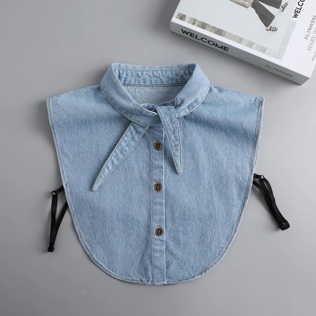 Formal False Collar Women Embroidery Faux Col Half Shirt Blouse Fake Collars Sweater Shirt Detachable Collars Accessories