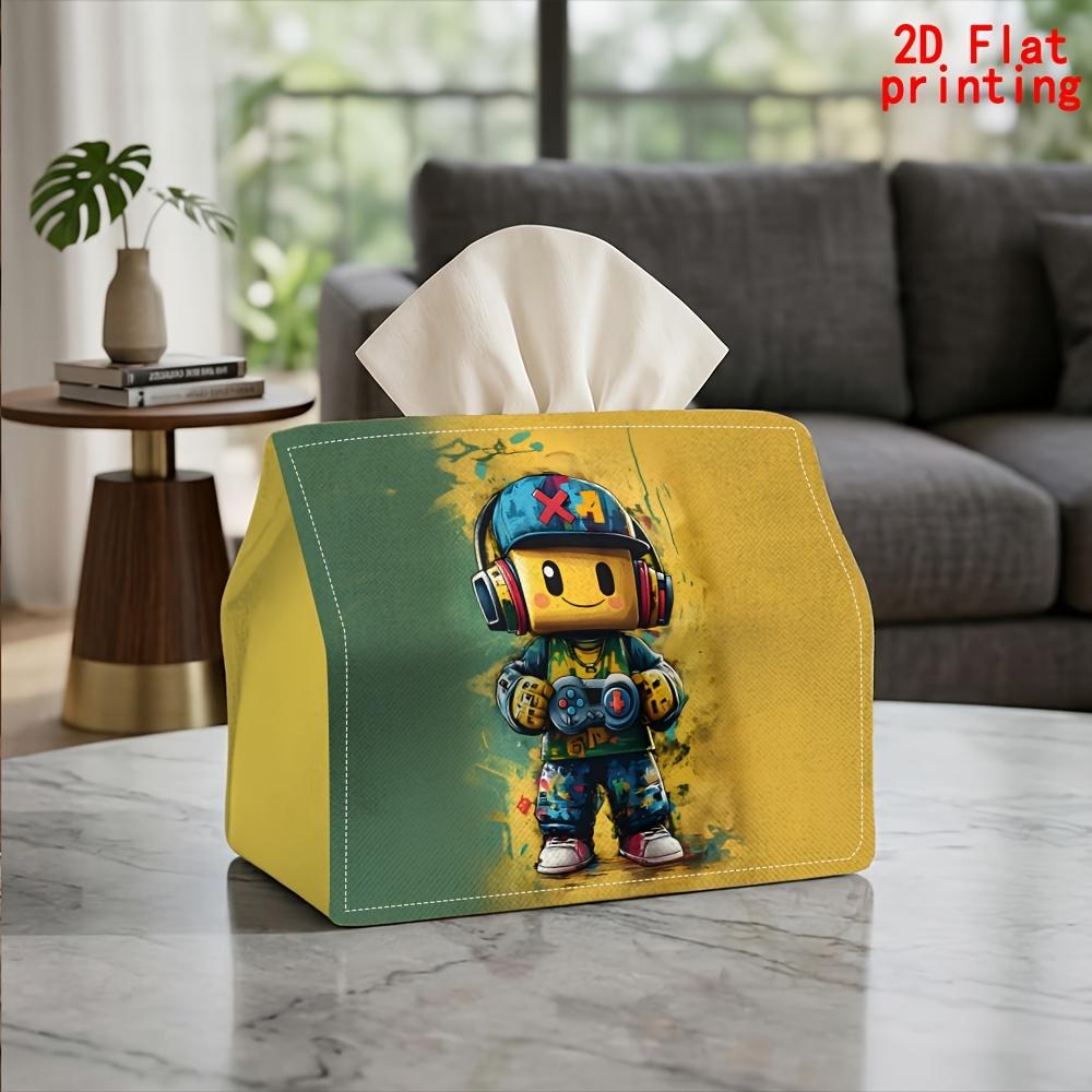 1pc Gaming-Themed Tissue Box with Controller & Headphone - Reusable Compact Suitable for for Home, Dorm, Car Storage | Decorative Napkin Dispenser for